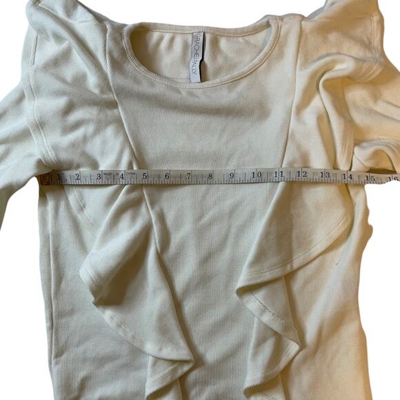 Rachel Pally Revolve Long Sleeve Top with Ruffle details White Color Size Small - Picture 7 of 11